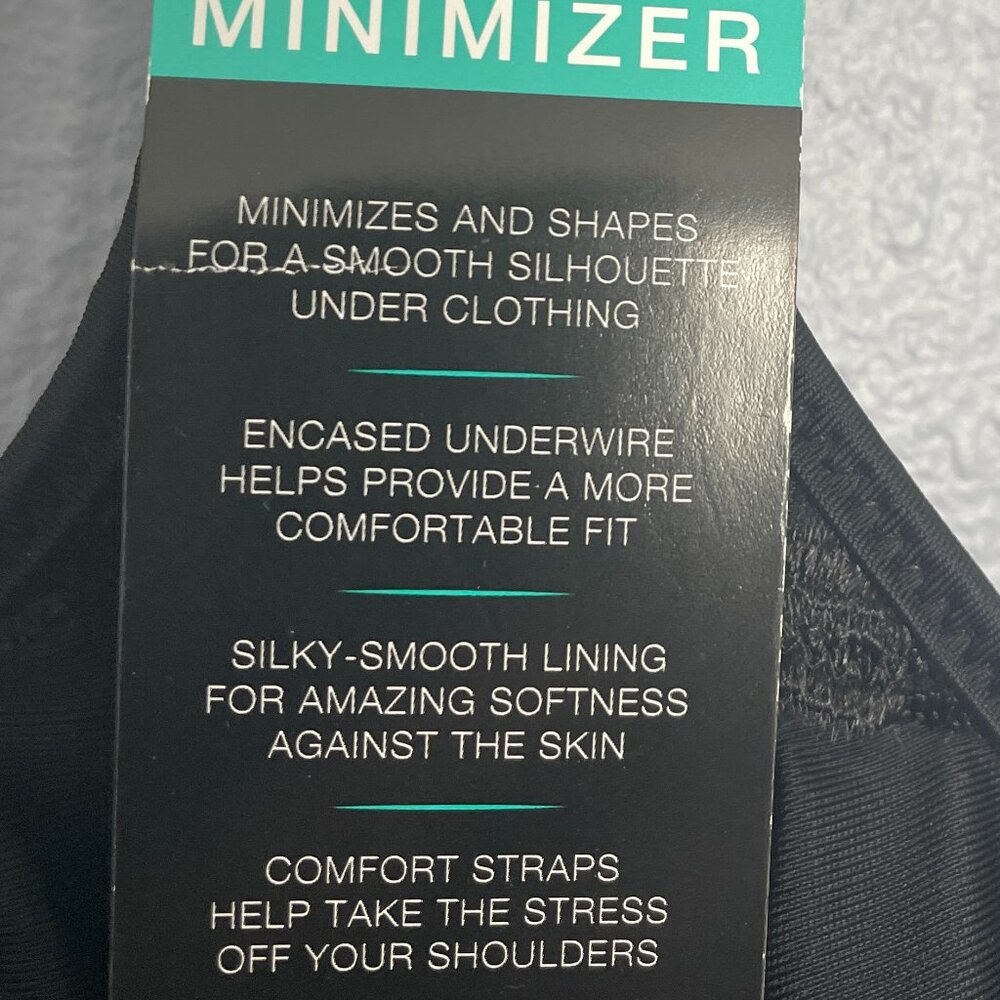 Bali Minimizer Bra Underwire Black 38DD set of 2 - Picture 5 of 8